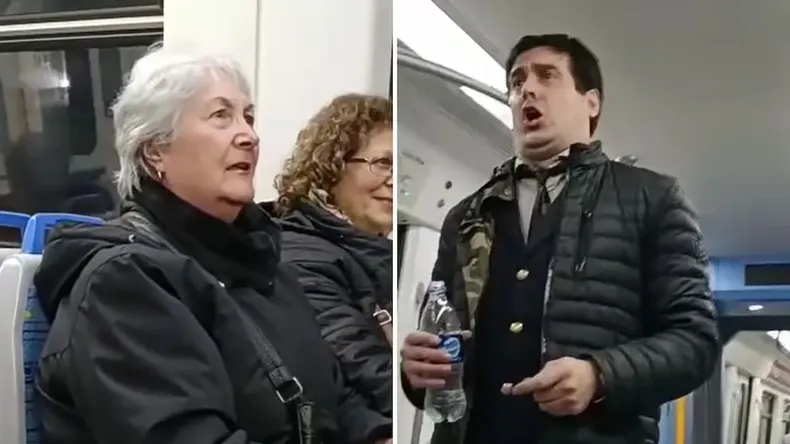 El show de ópera en pleno tren que se volvió viral.