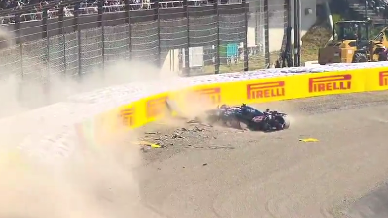 Doohan destrozó su Alpine contra un muro de contención.