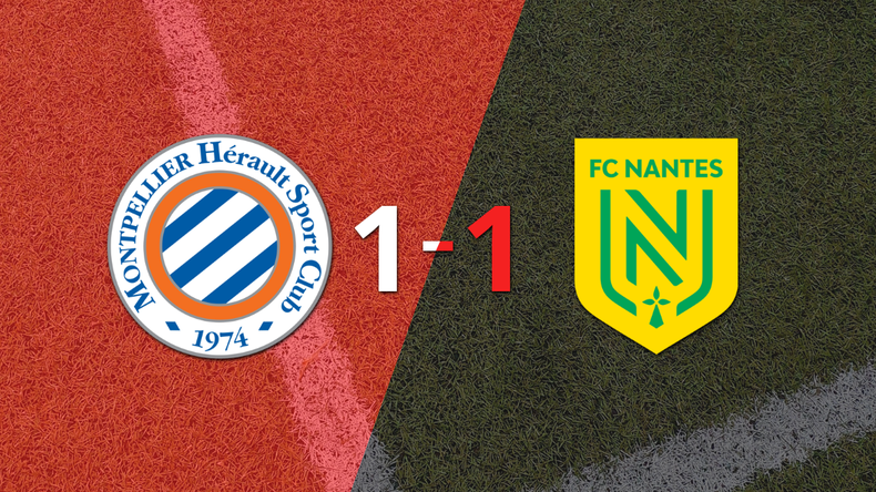 Montpellier y Nantes se reparten los puntos y empatan 1-1