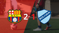 barcelona saco los 3 puntos en casa al vencer 2-1 a bolivar