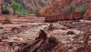 El temporal en Arizona destruyó la infraestructura del parque.