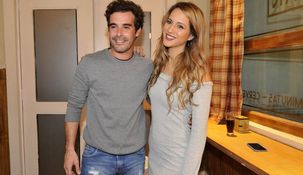 El actor junto a la bailarina.