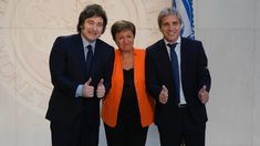 Milei, Giorgieva y Caputo, en la última reunión en febrero de este año. Milei, Giorgieva y Caputo, en la última reunión en febrero de este año.