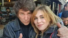 Lila Lemoine junto a Javier Milei.&nbsp;