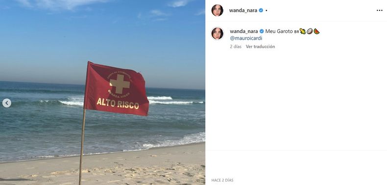 La bandera roja de Wanda Nara.