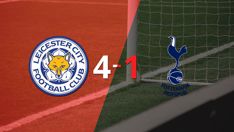 Leicester City sentenció con goleada 4-1 a Tottenham
