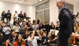 El exmandatario estuvo con los militantes.