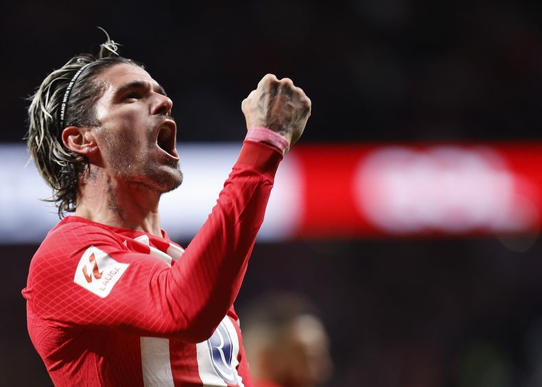 De Paul marcó uno de los goles del triunfo de Atlético de Madrid.