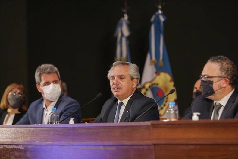 Alberto Fernández en la provincia de San Juan.