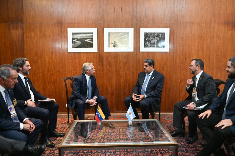 Alberto Fernández y Nicolás Maduro se reunieron en Brasilia.