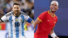 Lionel Messi y Rafael Nadal. Lionel Messi y Rafael Nadal.