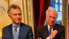 Mauricio Macri y Mario Vargas Llosa en Madrid.
