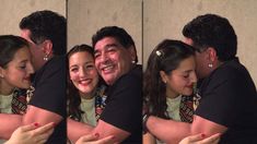 El abrazo de Maradona y su hija Jana El abrazo de Maradona y su hija Jana