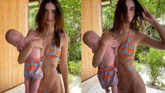 Críticas a Emily Ratajkowski por la forma de posar con su bebé Críticas a Emily Ratajkowski por la forma de posar con su bebé