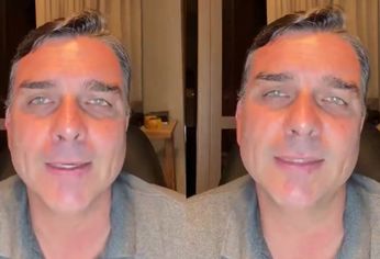 Flávio Bolsonaro durante un vivo de Instagram desde Estados Unidos.