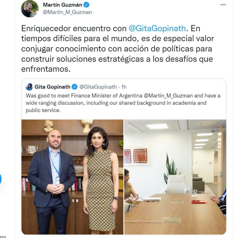 Ambos funcionarios dialogaron sobre el acuerdo alcanzado entre la Argentina