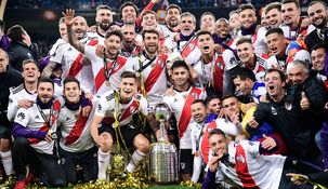 Borré celebrando la Copa Libertadores 2018.