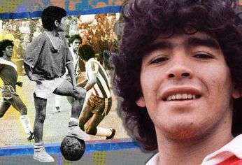 El Pelusa en sus primeros años.