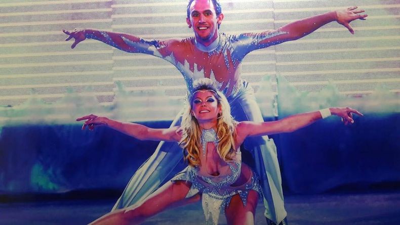 Juan Pablo junto a su pareja del Bailando Por un Sueño, Jimena Cyrulnik.