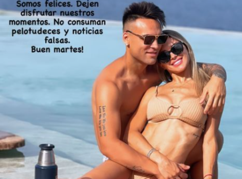 El delantero recuperó su cuenta de Instagram y publicó una foto con su pareja.