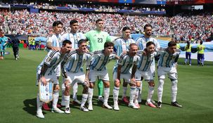 La Selección argentina antes del partido frente a España por la final del Mundial 2026.&nbsp;