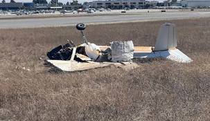 El choque entre aviones se dio a 200 pies de altura.