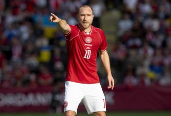Christian Eriksen, mediocampista de Dinamarca. Christian Eriksen, mediocampista de Dinamarca.