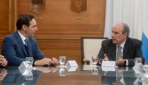 Guillermo Francos recibió a Gustavo Valdés en la Casa Rosada.&nbsp;