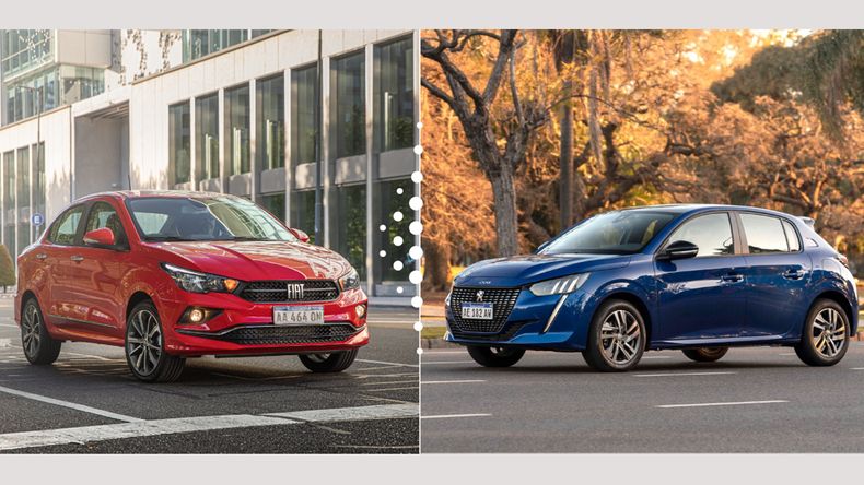 Fiat Cronos y Peugeot 208