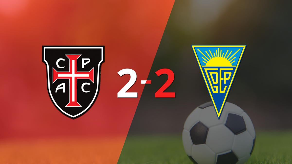 Muchos goles en el empate a 2 entre Casa Pia y Estoril