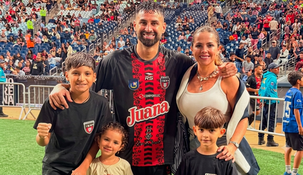 Lucas Trejo junto a su familia.