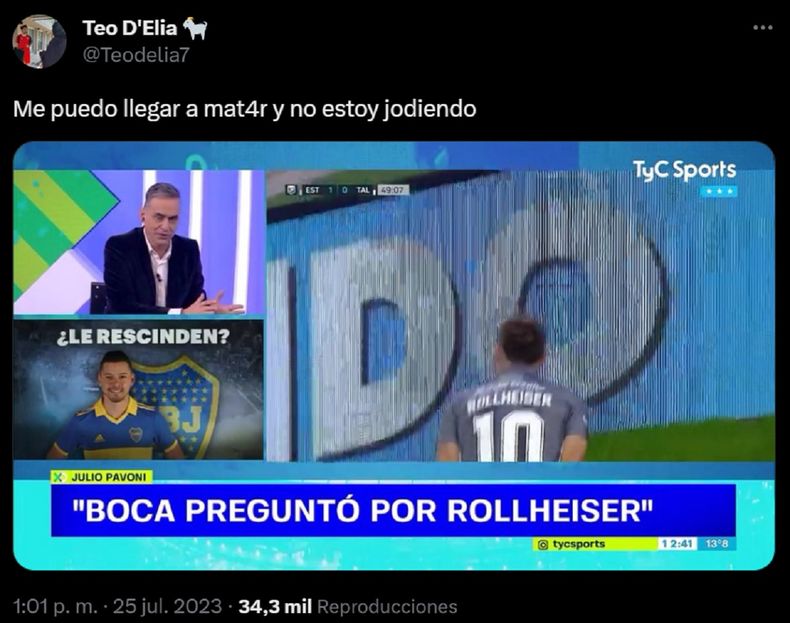 La preocupante publicación de Teo D'Elía.