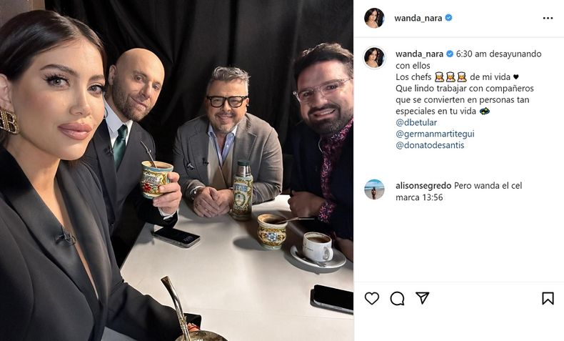 La publicación de Wanda Nara en cuestión.
