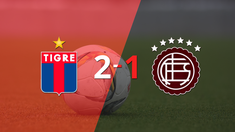 tigre consiguio una victoria en casa por 2 a 1 ante lanus