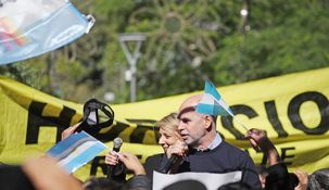 Larreta en plena campaña por el interior del país.&nbsp;