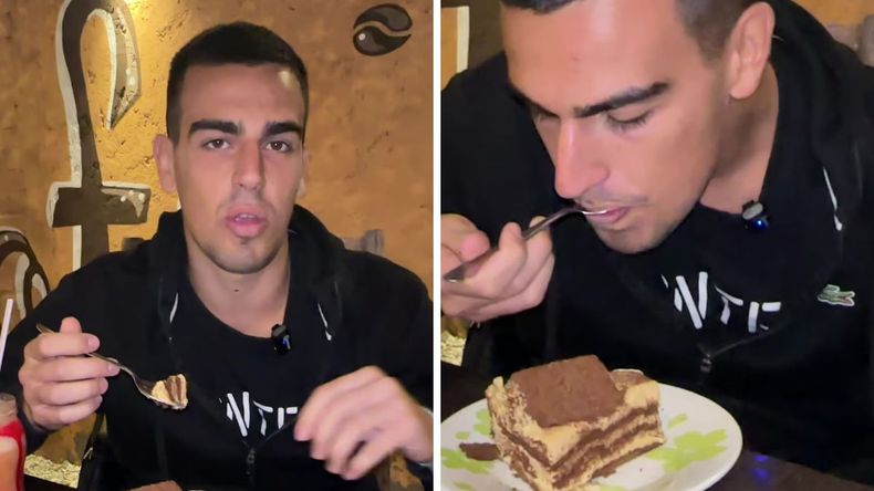 Este TikToker español probó la chocotorta y esta fue su reacción.