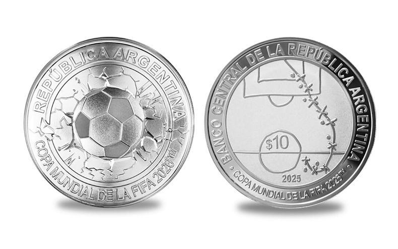 La moneda conmemorativa por los 40 años del gol de Maradona a Inglaterra fue agotada en tiempo récord.&nbsp;
