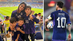 Antonela Roccuzzo y los pequeños Messi, alentaron a Leo en el triunfo ante Polonia. Antonela Roccuzzo y los pequeños Messi, alentaron a Leo en el triunfo ante Polonia.