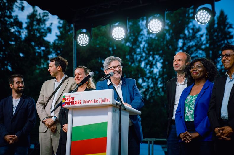 líder izquierda radical Jean-Luc Mélenchon.