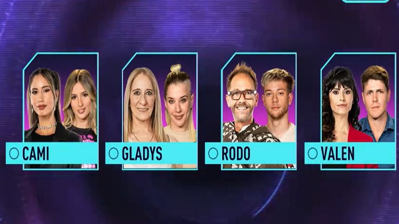 Camila, Gladys, Rodolfo y Valentina, los 4 familiares restantes en Gran Hermano 2022.