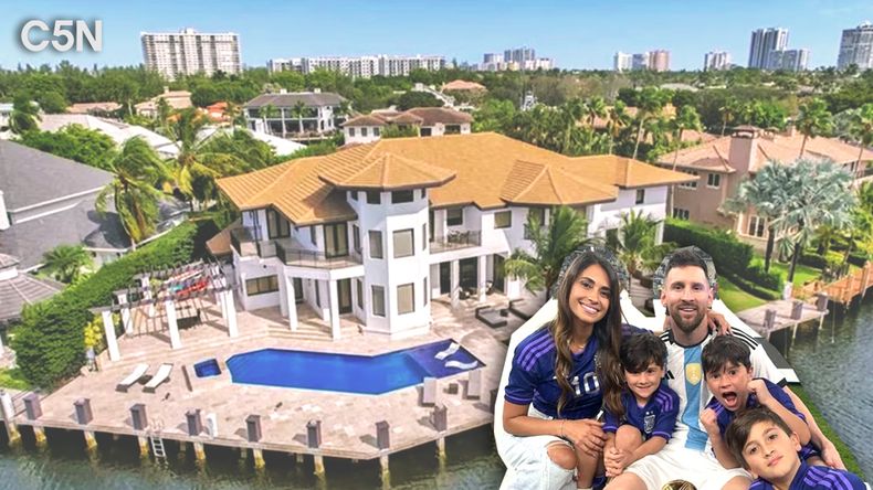 La historia de la mansión donde vivirán Lionel Messi y Antonela Roccuzzo en  Miami y qué los convenció