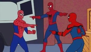 Recrearon el meme de Spiderman.