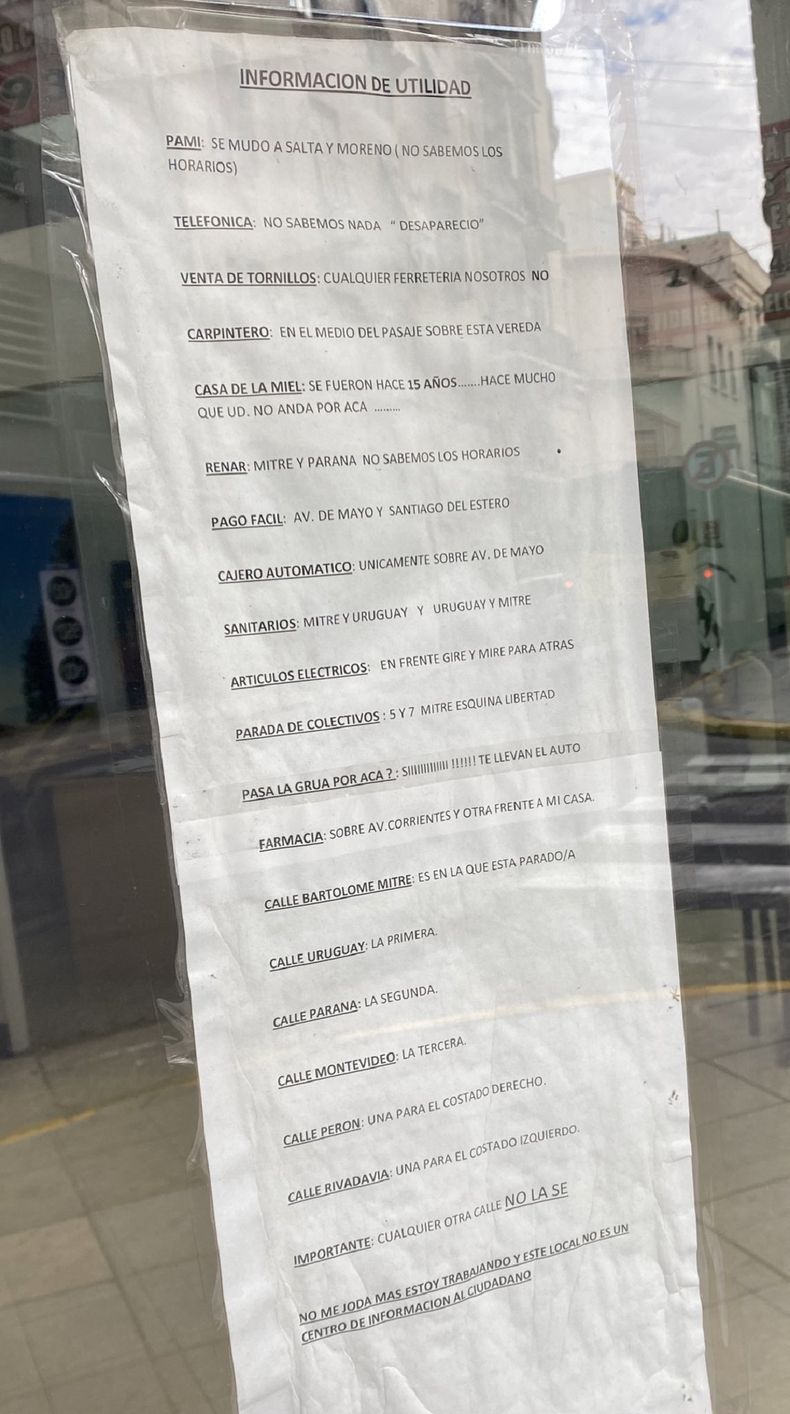 El cartel publicado por la usuaria.