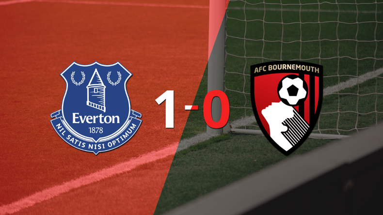 Con un solo tanto, Everton derrotó a Bournemouth en el estadio Goodison Park
