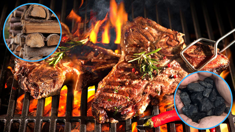 Qué es mejor para el asado: usar leña o carbón.