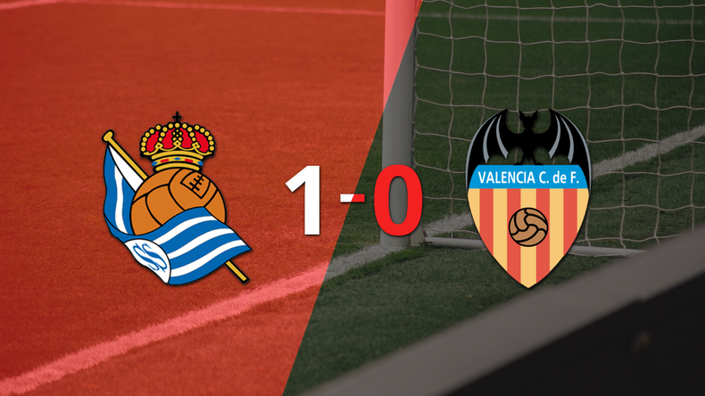 Real Sociedad le ganó a Valencia por 1 a 0