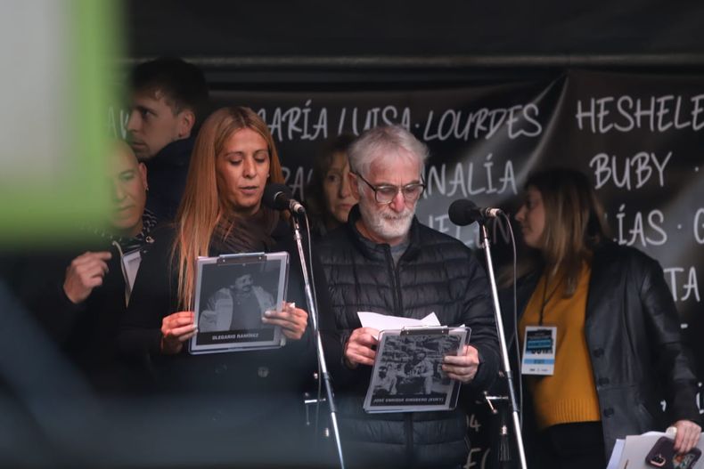 El discurso fue leído luego de que las 9:53 hagan sonar las alarmas en la sede de la AMIA. 