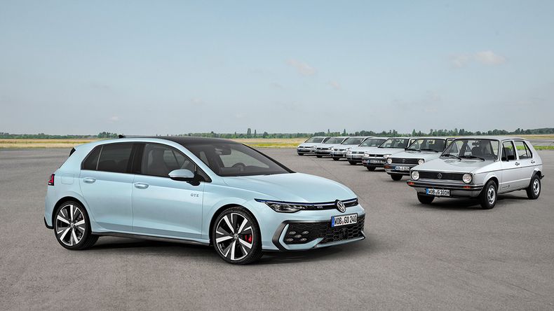 Las ocho generaciones del Volkswagen Golf.