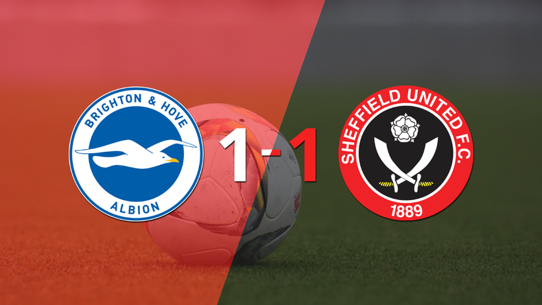 Reparto de puntos en el empate a uno entre Brighton and Hove y Sheffield United