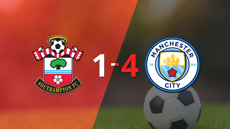 Erling Haaland impulsó la victoria de Manchester City frente a Southampton con dos goles
